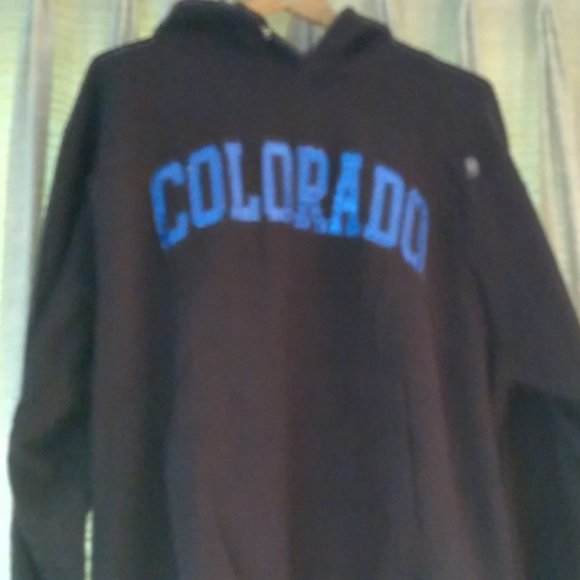MV SPORT CLASSIC FLEECE “UNIVERSITY OF COLORADO” BLACK HOODY SZ LAR - Picture 1 of 4